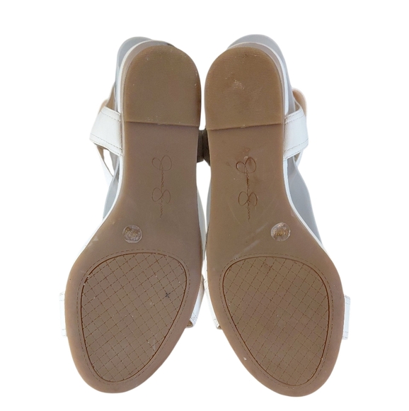 Jessica Simpson White Wedge Sandals  Cristabel Sandals Size 9.5 - Picture 7 of 12